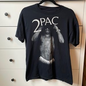 Streetwear Tupac Thug Life All Eyes on Me Short Sleeve T-Shirt in Black M